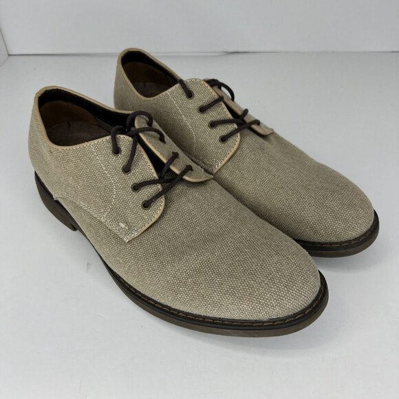 Izod Mens 016-0484 Oxford Smokey Beige Memory Foam Oxford Size 9.5M Dress Shoes main image 9